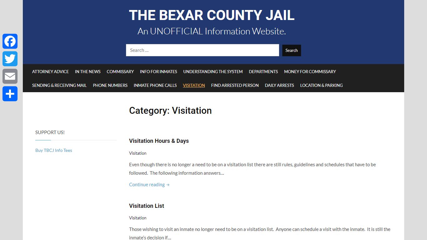 Visitation | The Bexar County Jail